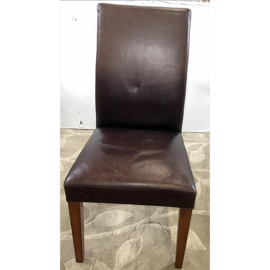 Brown Leather Dining Chair