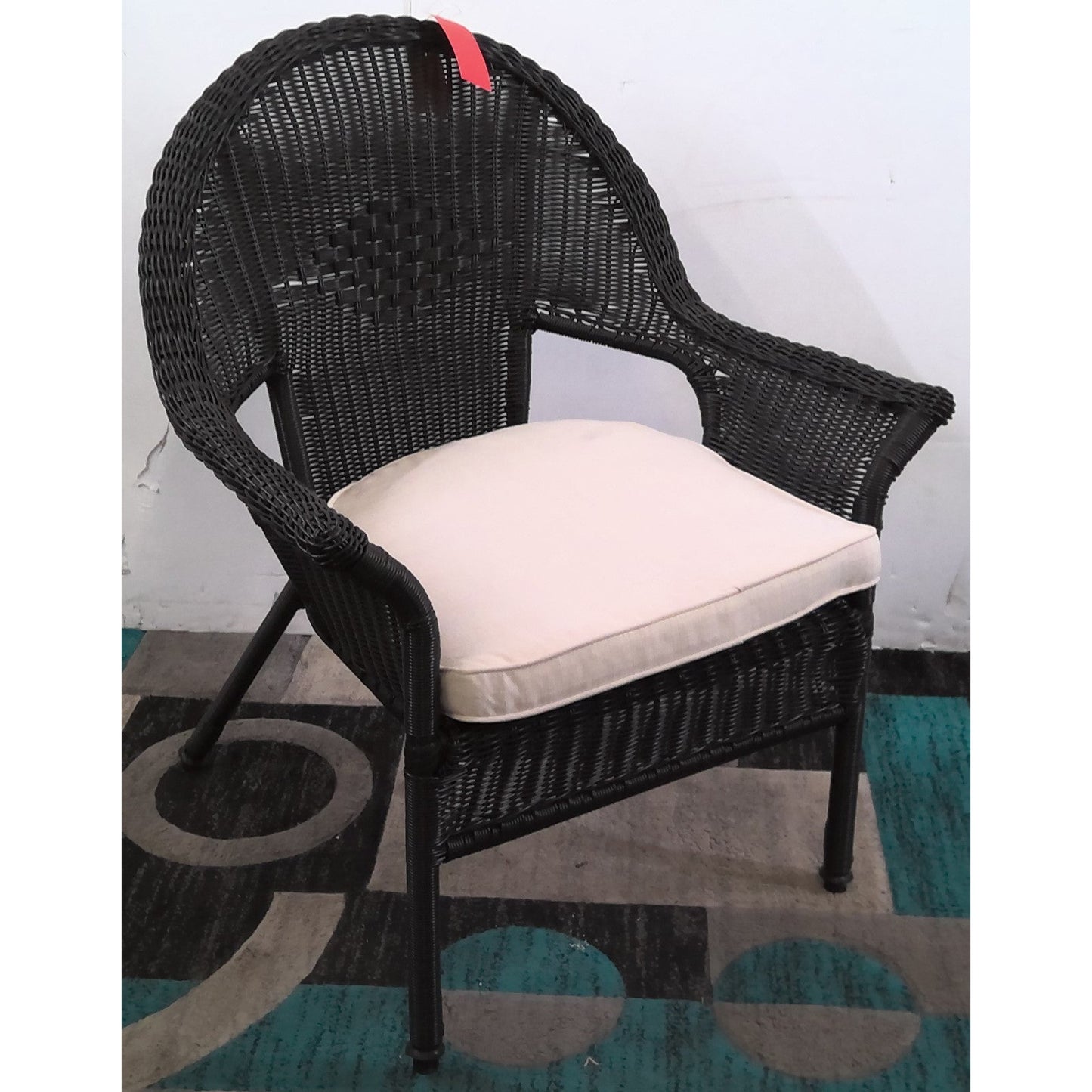 Black Outdoor Wicker Chair