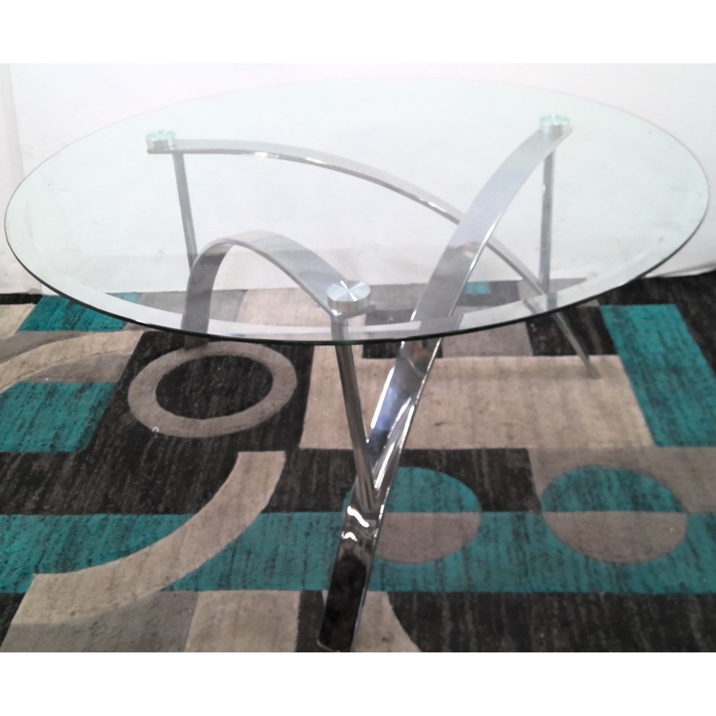 Round Glass Top Coffee Table