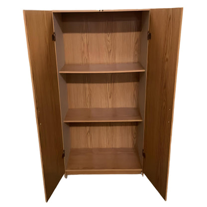 60" Oak Laminate Double-Door Closet/Cabinet