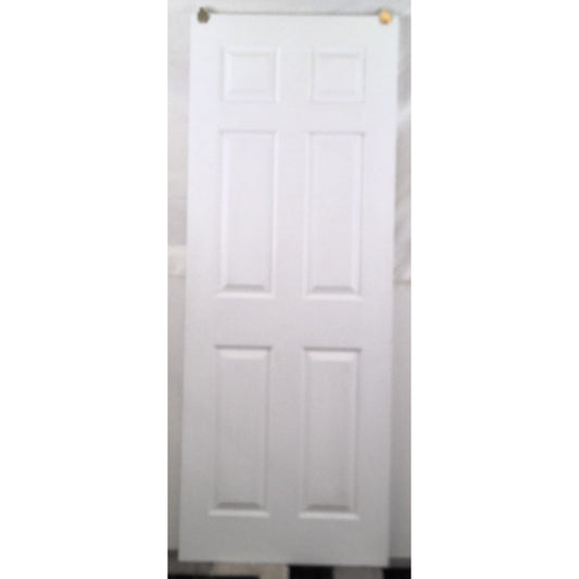 White 6-Panel Hollow Core Closet Door 30x78