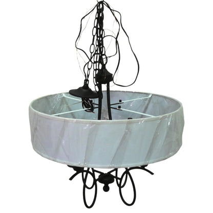 4-Light Matte Black Transitional Chandelier