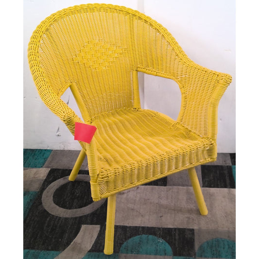 Yellow Outdoor Wicker Chair