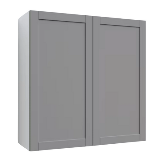 36" x 36.5" Gray Shaker Wall Cabinet