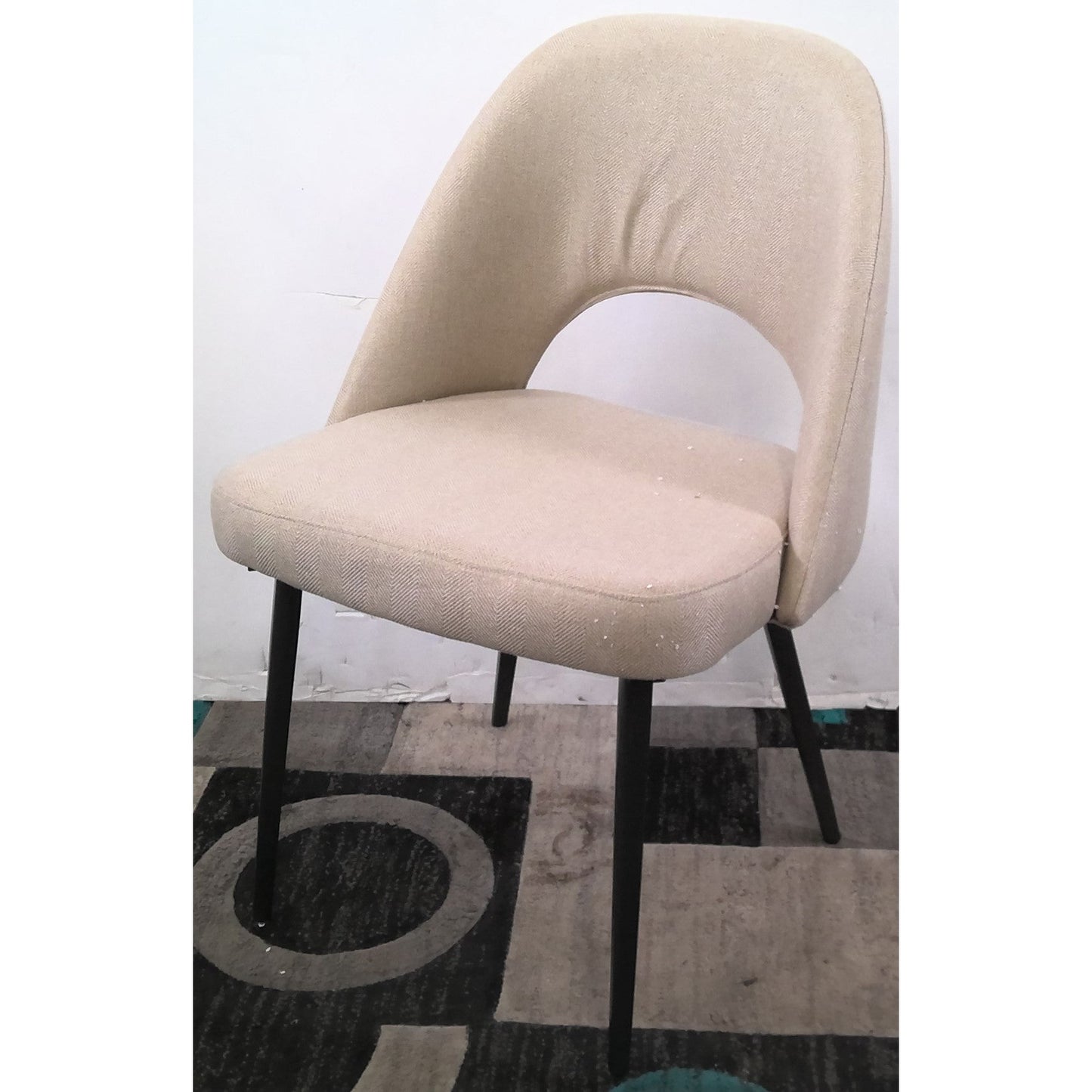 Tan Chair with Metal Legs