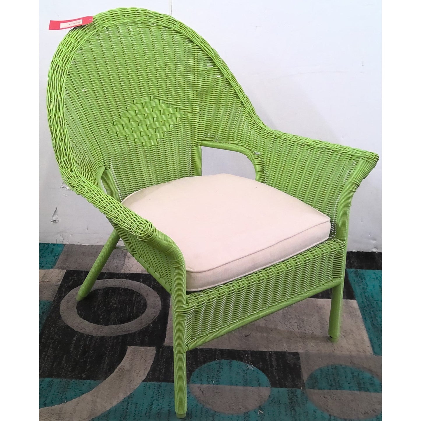 Green Outdoor Wicker Chair