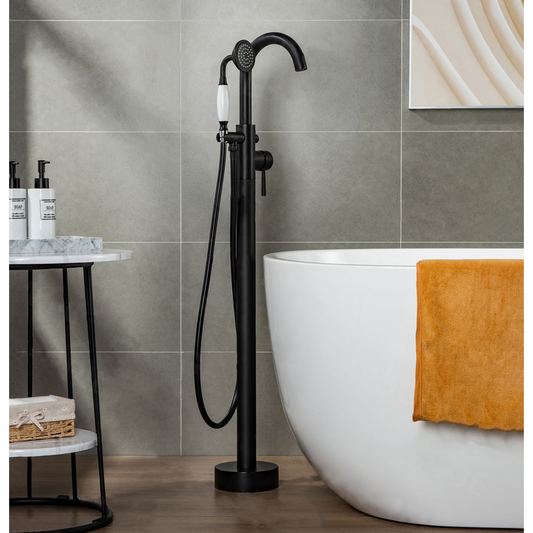 Matte Black Freestanding Bath Faucet