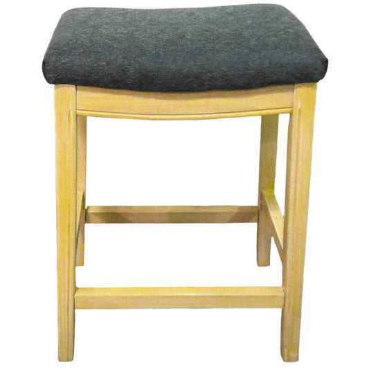 Backless Natural Wood Barstool