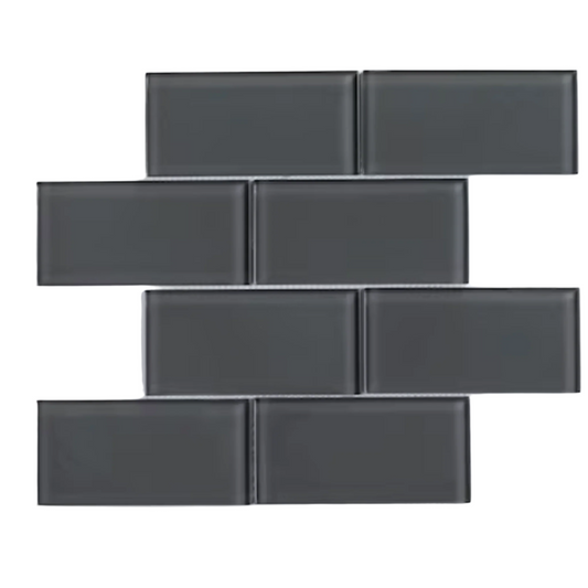 Gray Glass Backsplash Wall Tiles (11 Sq. Ft. per Box)