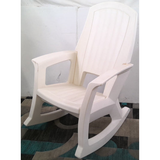 White Resin Outdoor Rocking Chair