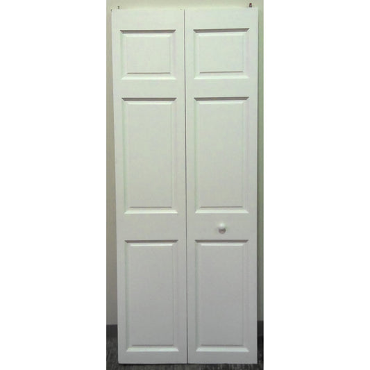 30" x 74" White Bifold Closet Door