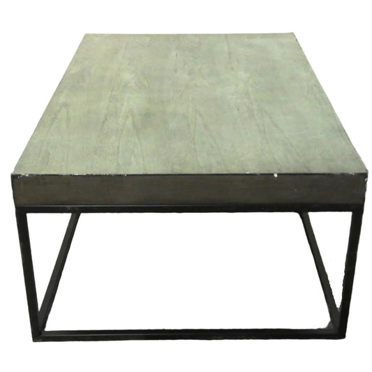 Gray Coffee Table with Metal Legs