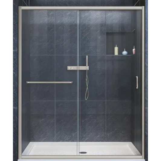 56"-60" x 72" Sliding Semi-Frameless Shower Door