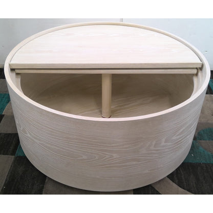 Round Storage Drum Coffee Table