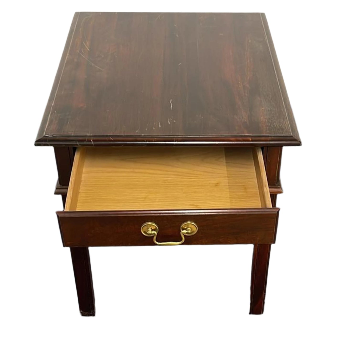 Single-Drawer Mahogany End Table