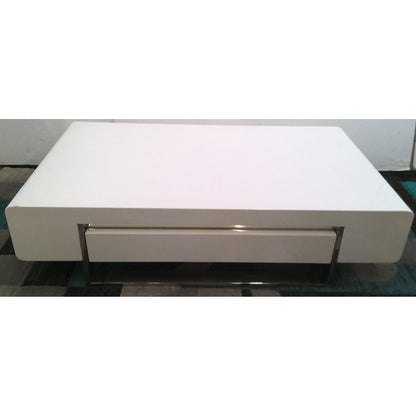 White Coffee Table with Drawer