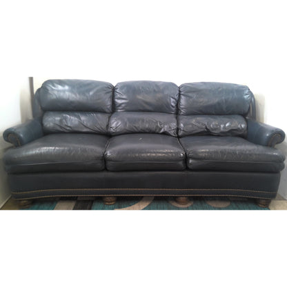 Blue Leather Sofa