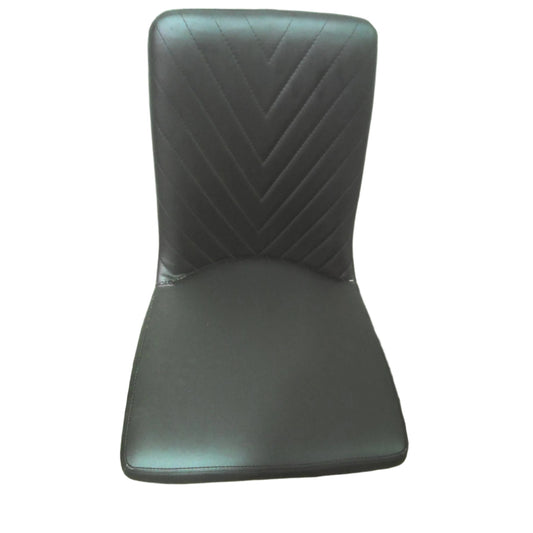 Black Faux Leather Dining Chair