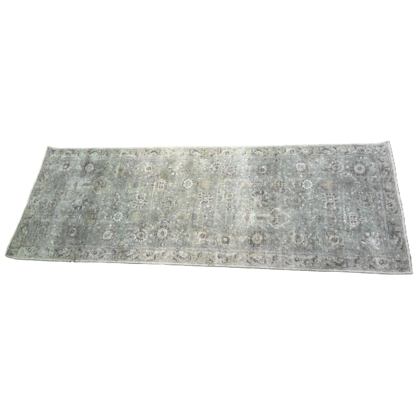 2' x 7' Distressed Medallion Runner Rug