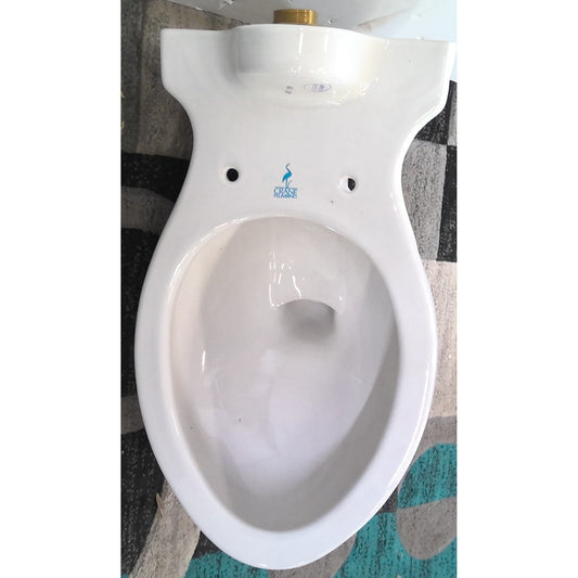 Elongated Rim Wall Mounted Toilet Bowl with Back Spud