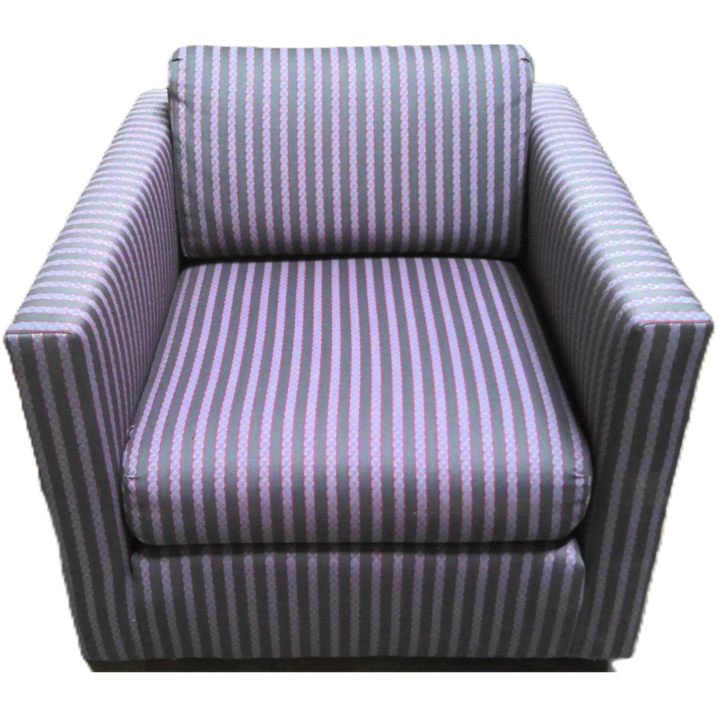 Purple Striped Arm Chair