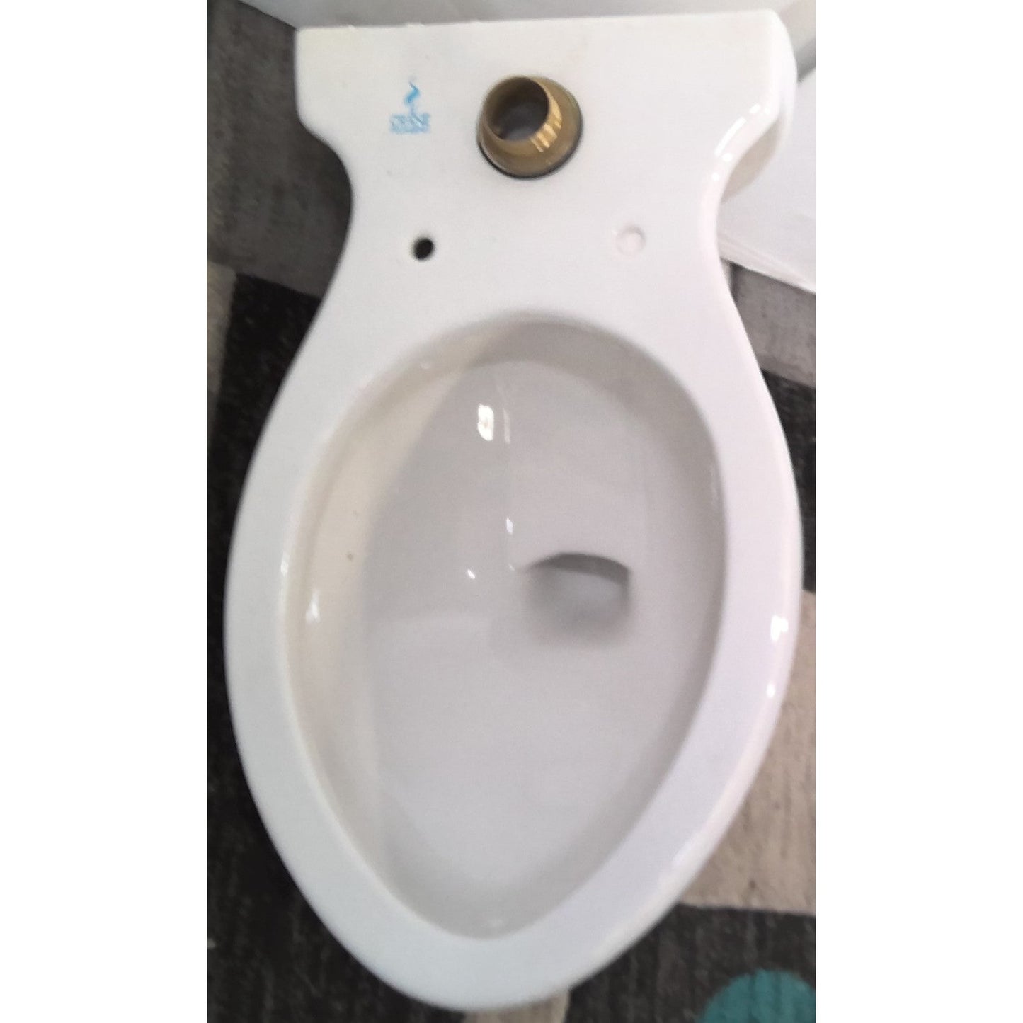 Elongated Rim Wall Mounted Toilet Bowl with Top Spud