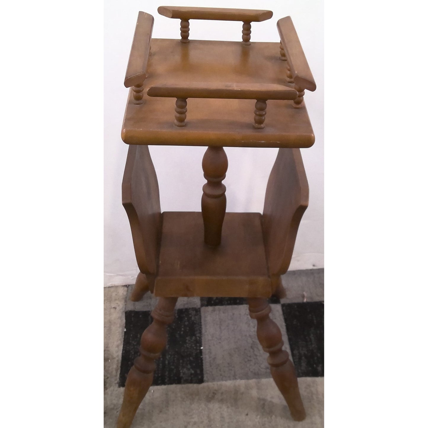 Antique Wood End Table