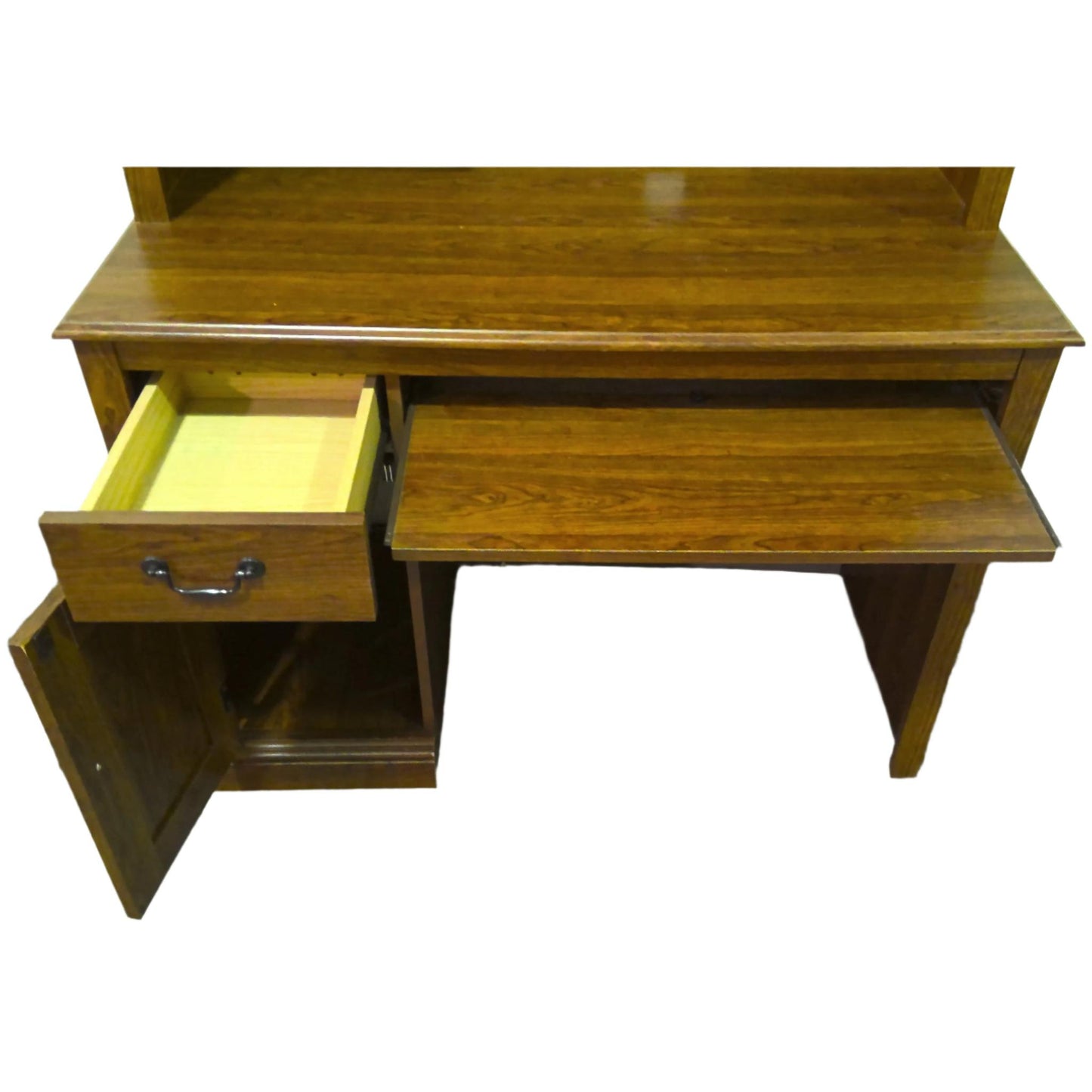 Cherry Computer Desk with Hutch