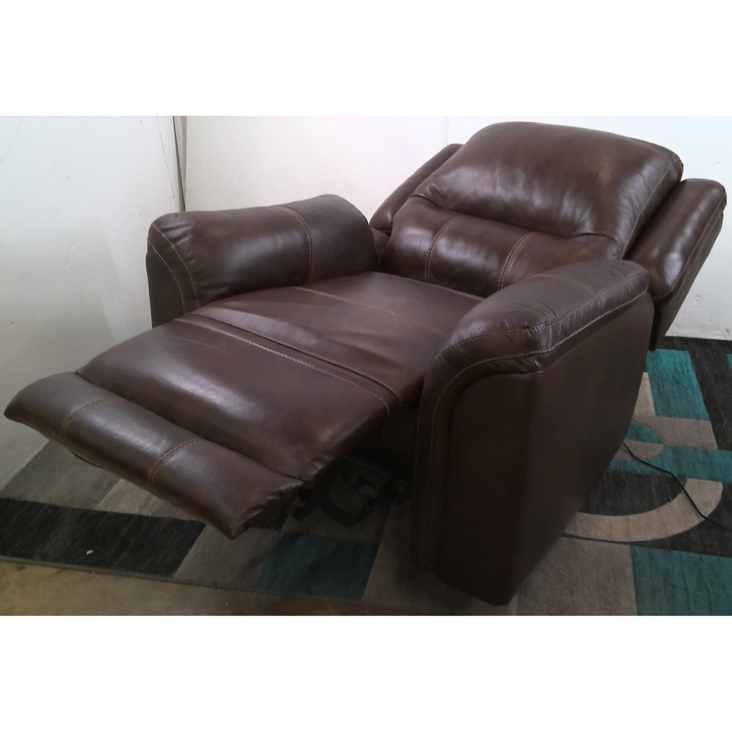 Brown Leather Power Recliner