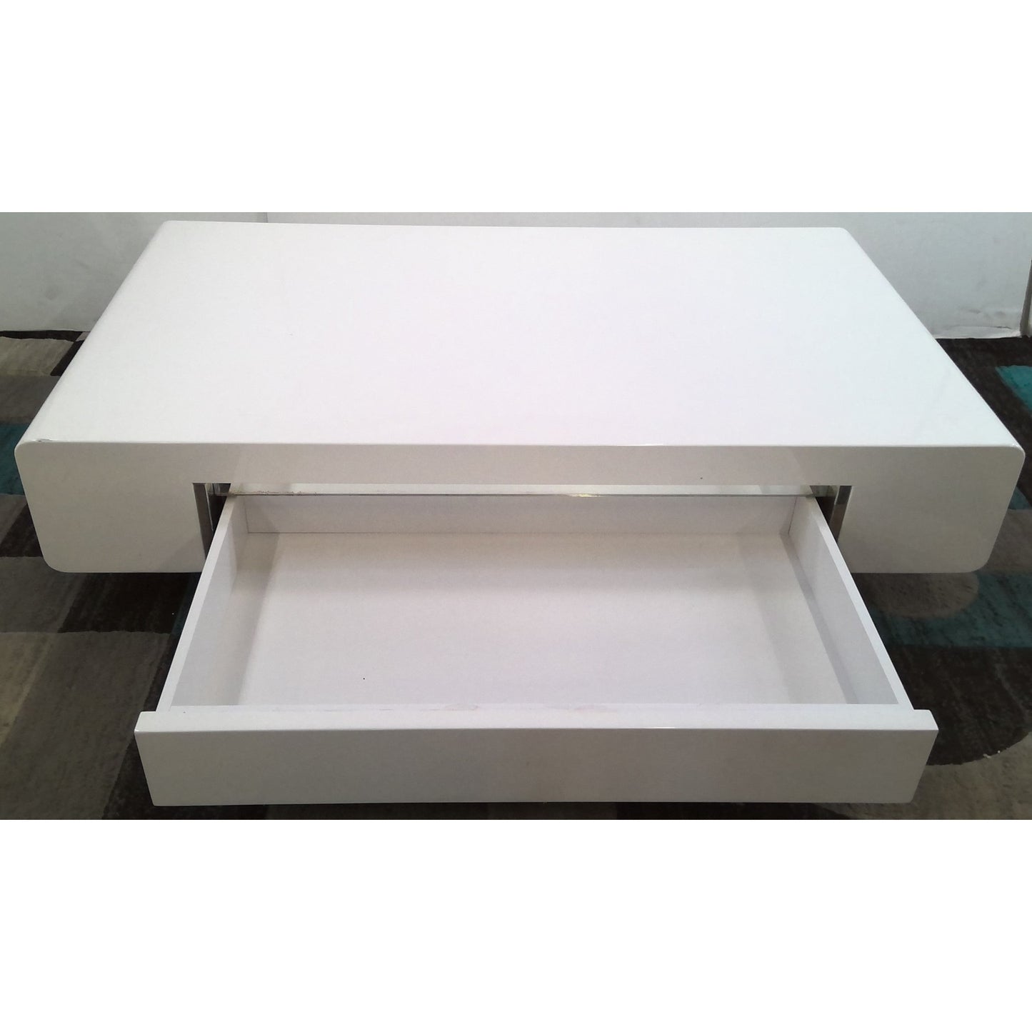 White Coffee Table with Drawer