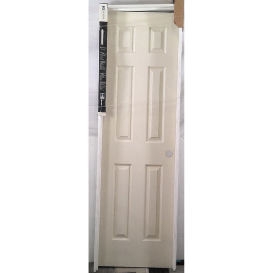 Prehung White 6-Panel Hollow Core Door 24x80