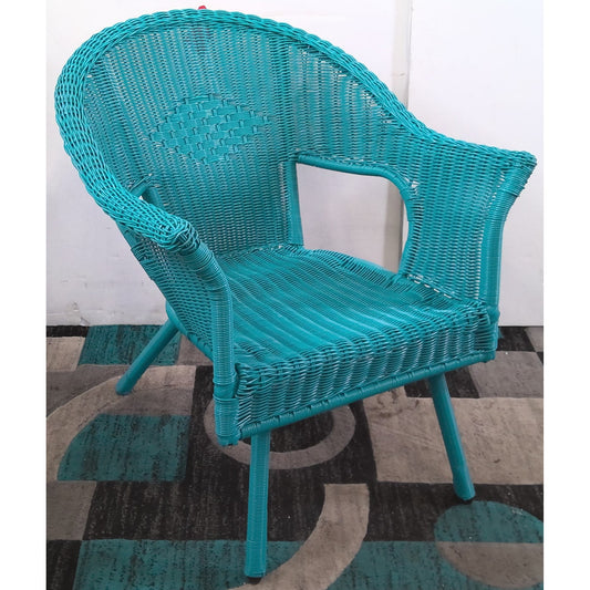 Blue Outdoor Wicker Chair