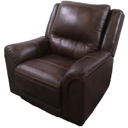 Brown Leather Power Recliner