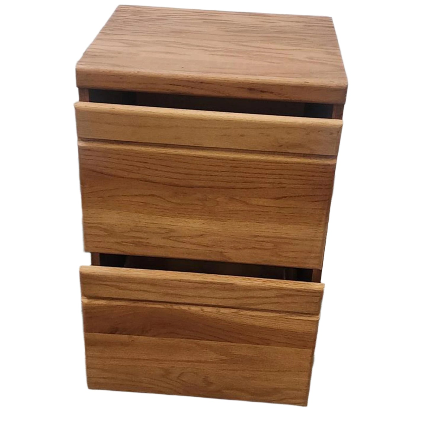 2-Drawer Natural Wood Filing Cabinet