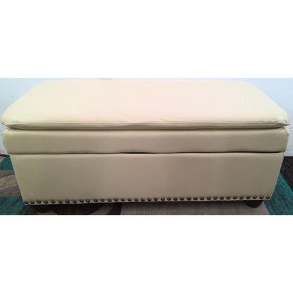 Cream Storage Ottoman