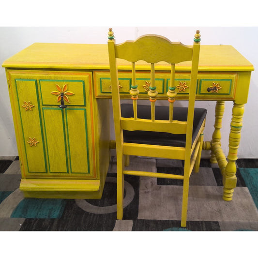 Yellow Desk with Chair