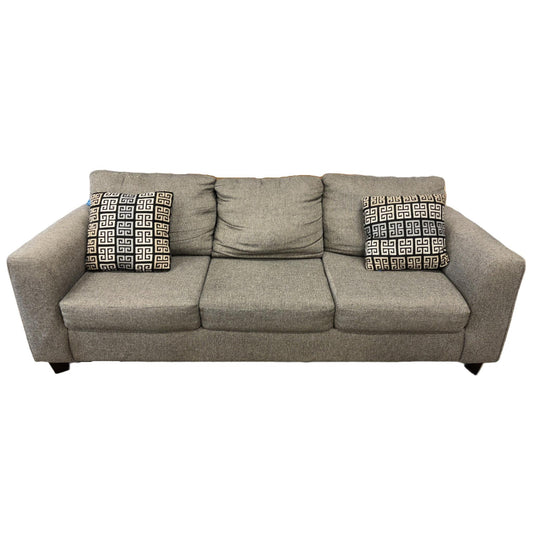 93" Gray 3-Seater Sofa