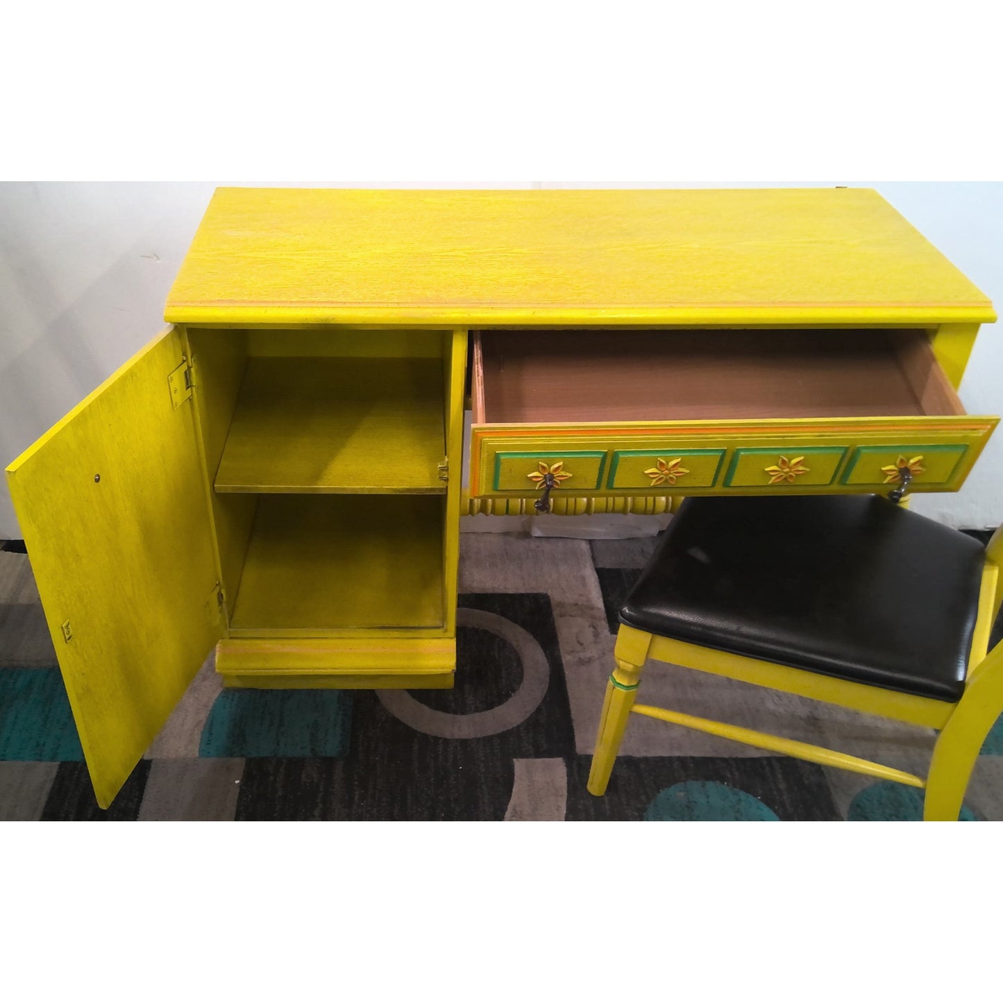 Yellow Desk with Chair