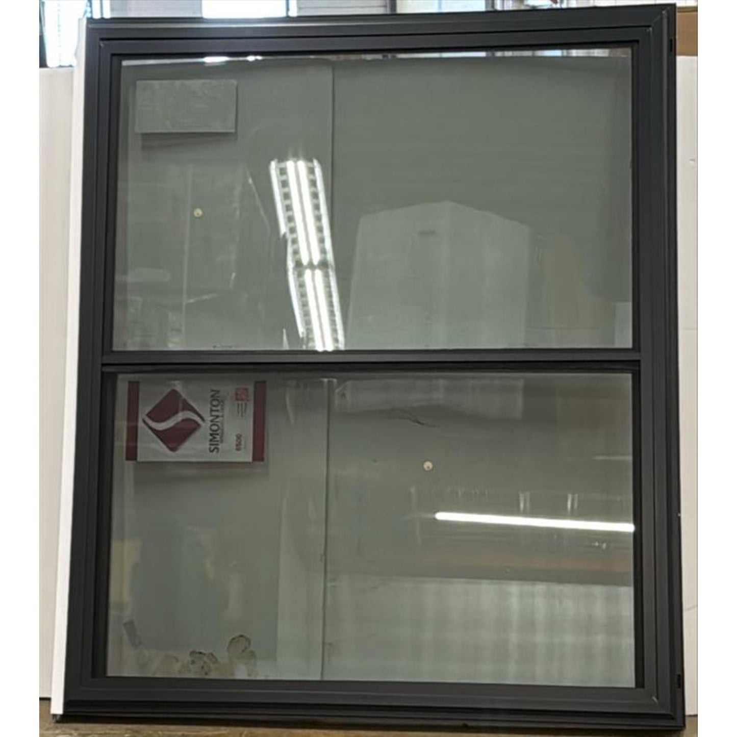 65" x 55.75" Black Double Hung Window