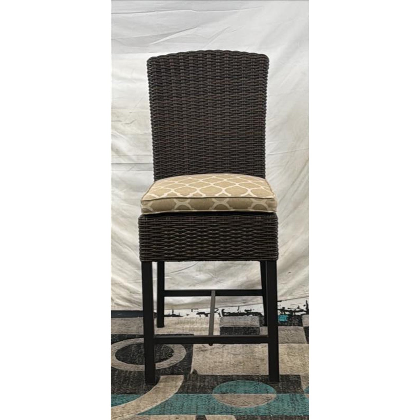 Brown Plastic Wicker Outdoor Chair