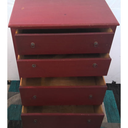 Red Dresser with Wheels