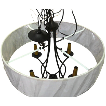 4-Light Matte Black Transitional Chandelier