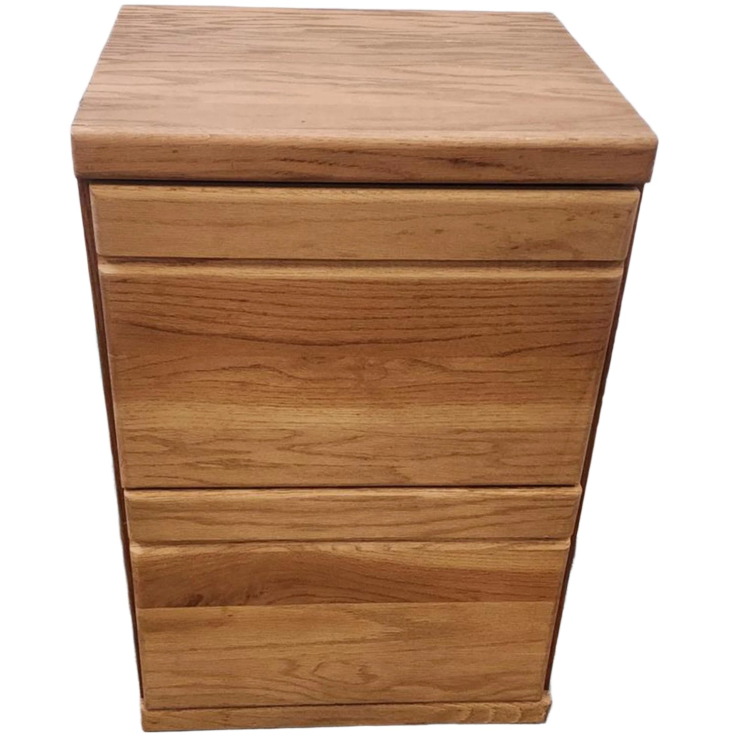 2-Drawer Natural Wood Filing Cabinet