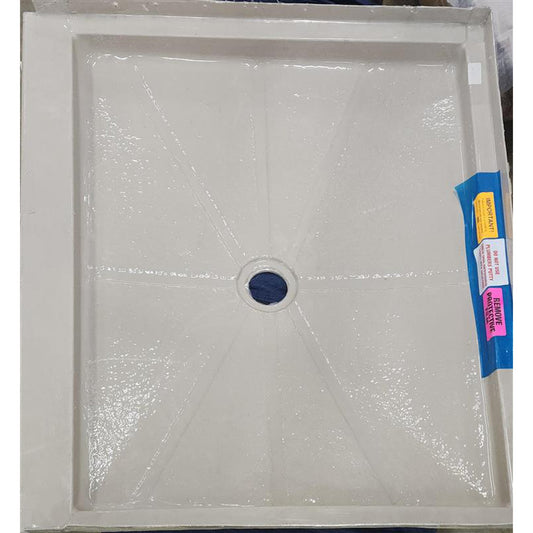 Tan Shower Base With Middle Drain