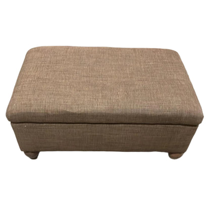 Chenille Upholstered Storage Ottoman