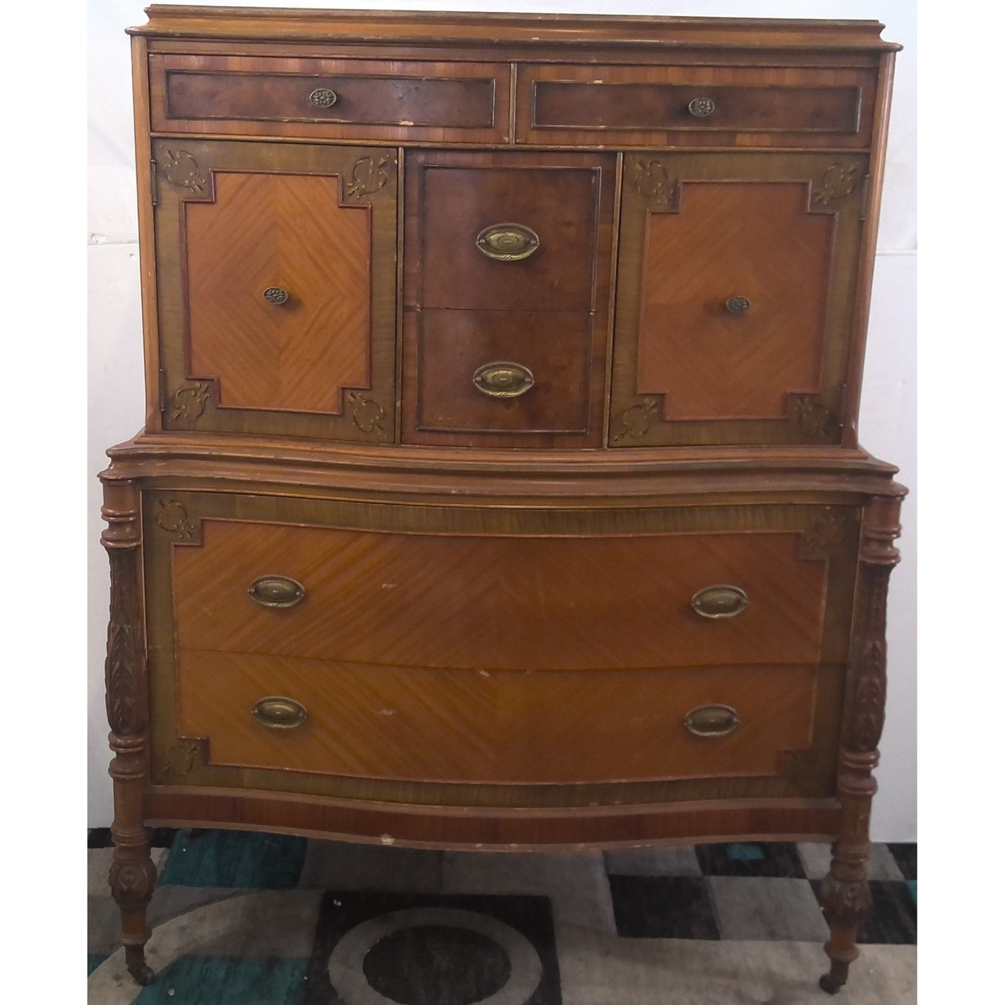 Antique Rolling Dresser