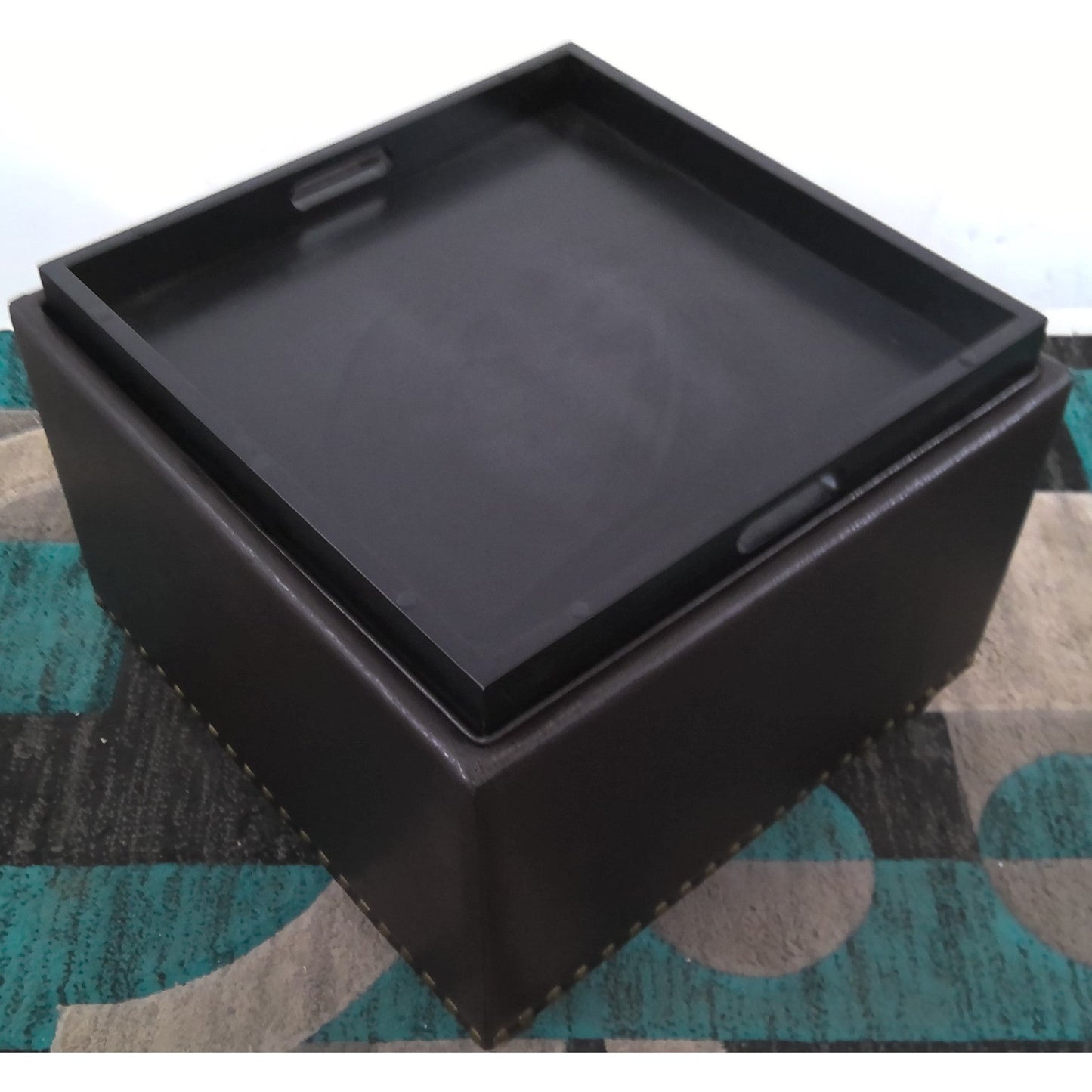 Square Studded Ottoman