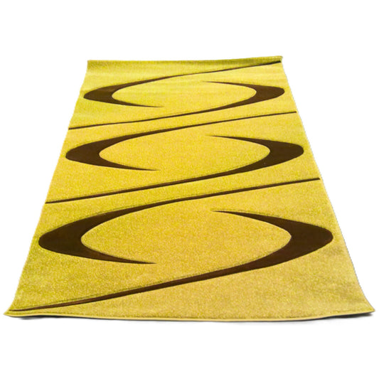 5' x 7' Abstract Yellow Area Rug