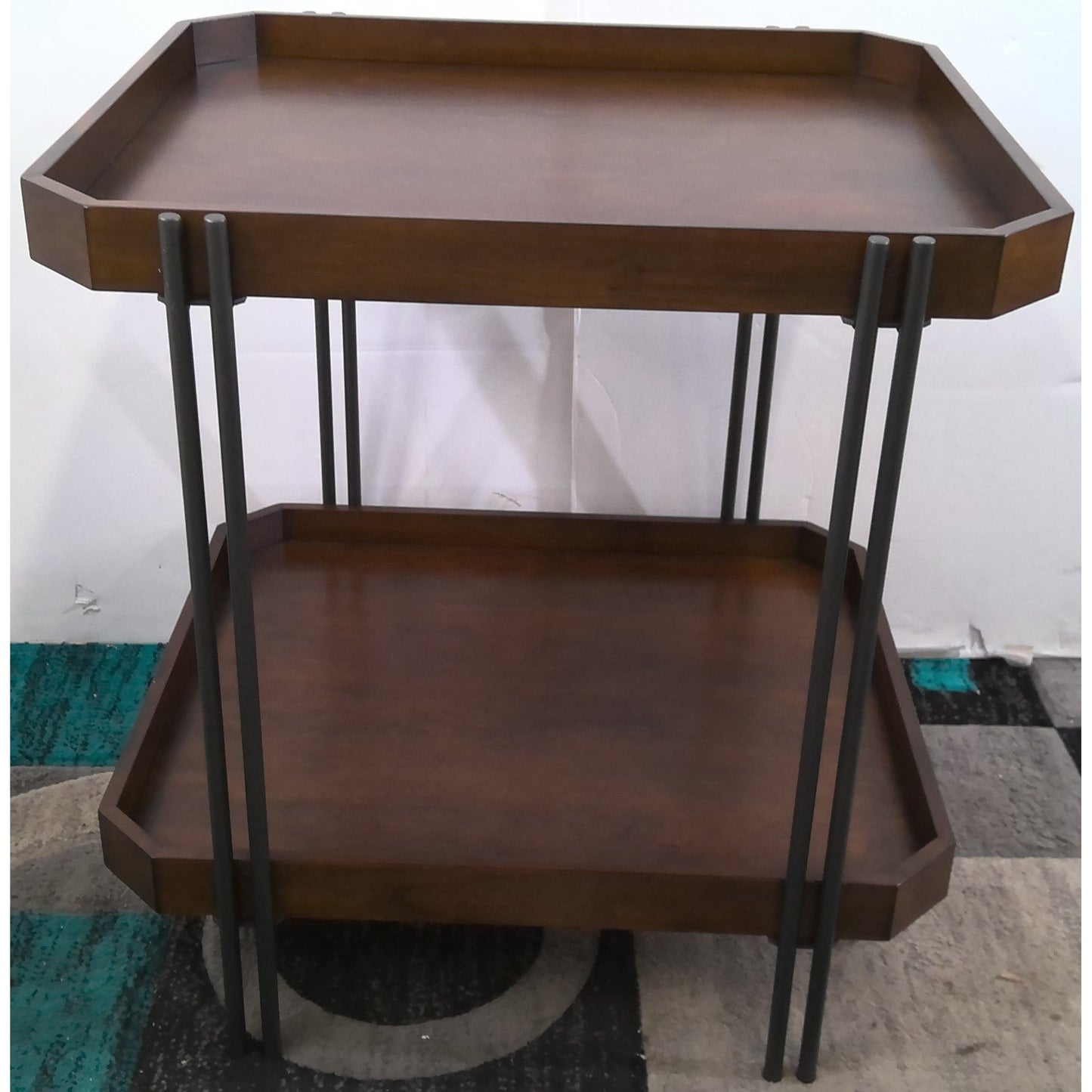 Brown 2 Tier End Table