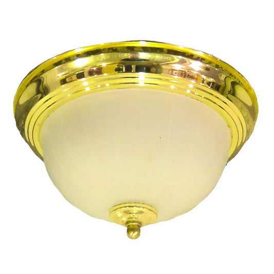 11" Polished Brass Flush Mount